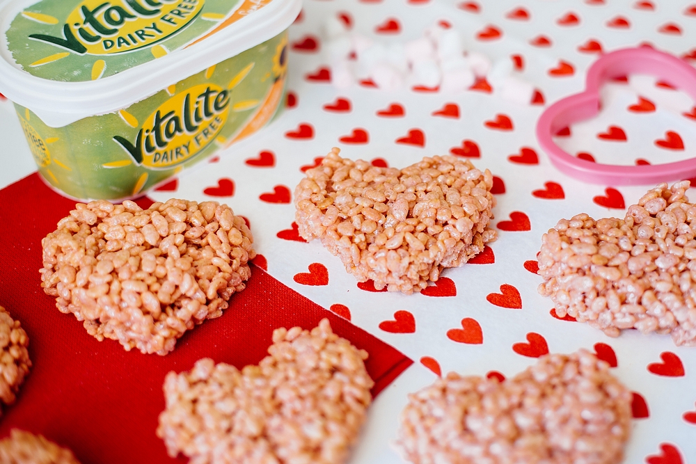 Valentine's Day baking with kids - Valentine's Day Rice Krispy Treats