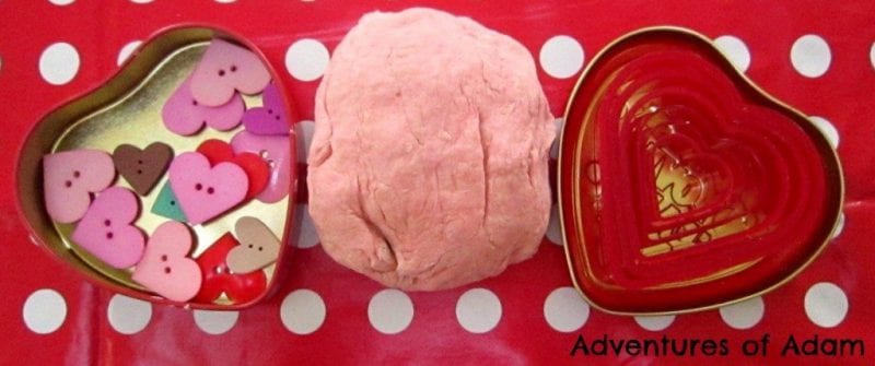 Soft Valentine's Play dough Valentine's Day Crafts - Idea from Adventures of Adam