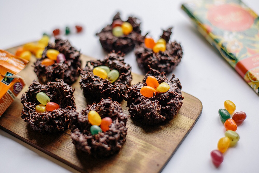 Chocolate Easter Egg Nests 